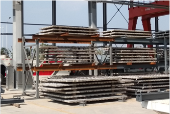 Three-dimensional laminated board stacking rack