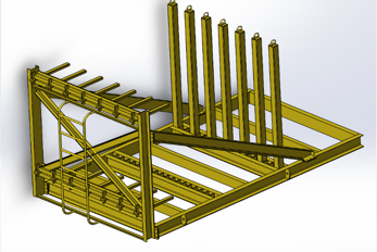 Wall panel transport rack